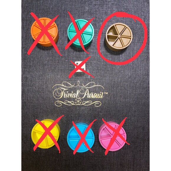 Trivial Pursuit Brown Wedge Piece Replacement Game Token - Picture 1 of 1